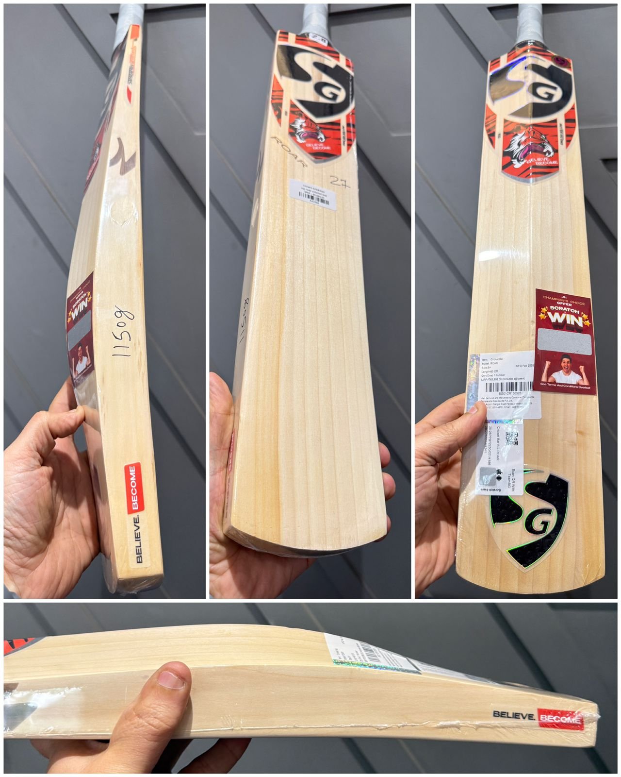 SG roar cricket bat