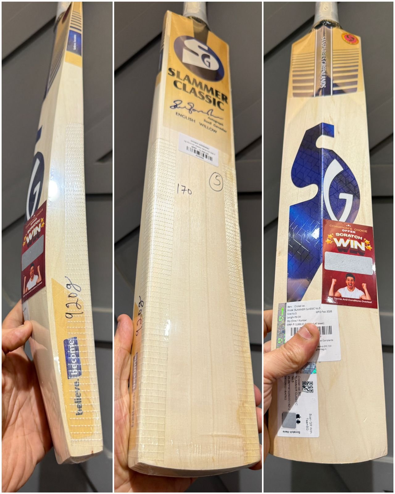 Sg slammer classic bat junior size 5