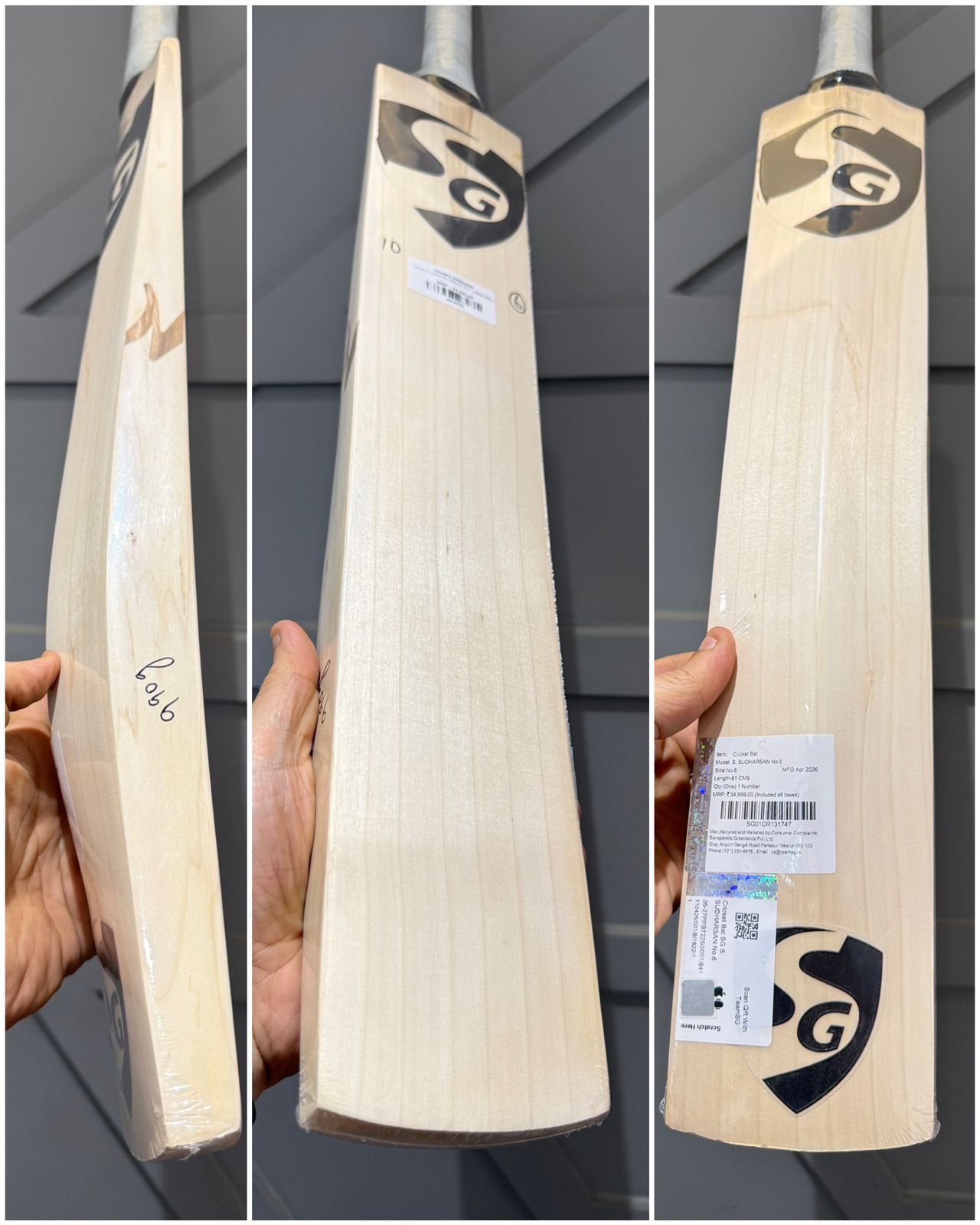 SG Sai Sudarshan Cricket Bat Size 6