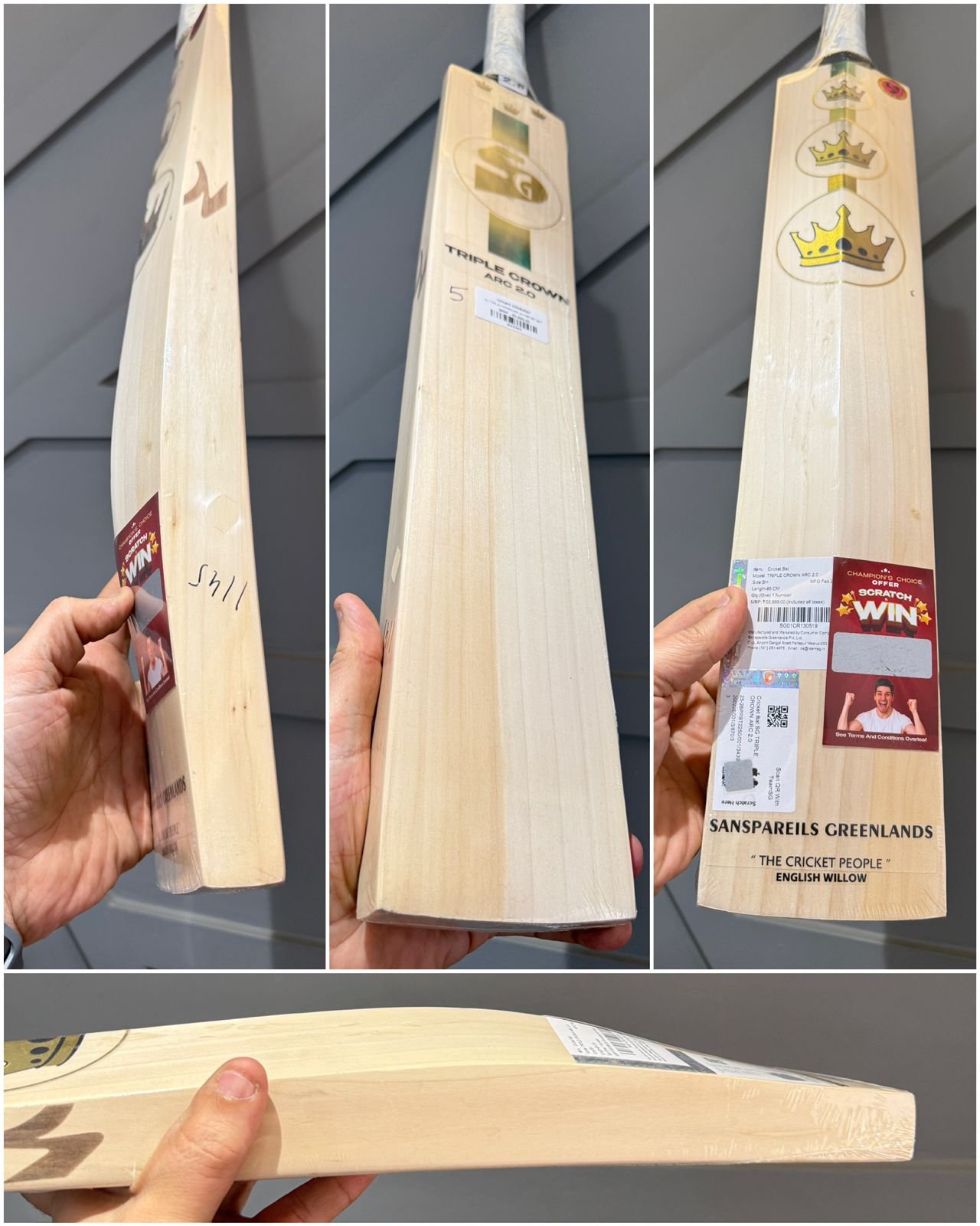 Sg triple crown Arc 2.0 cricket bat