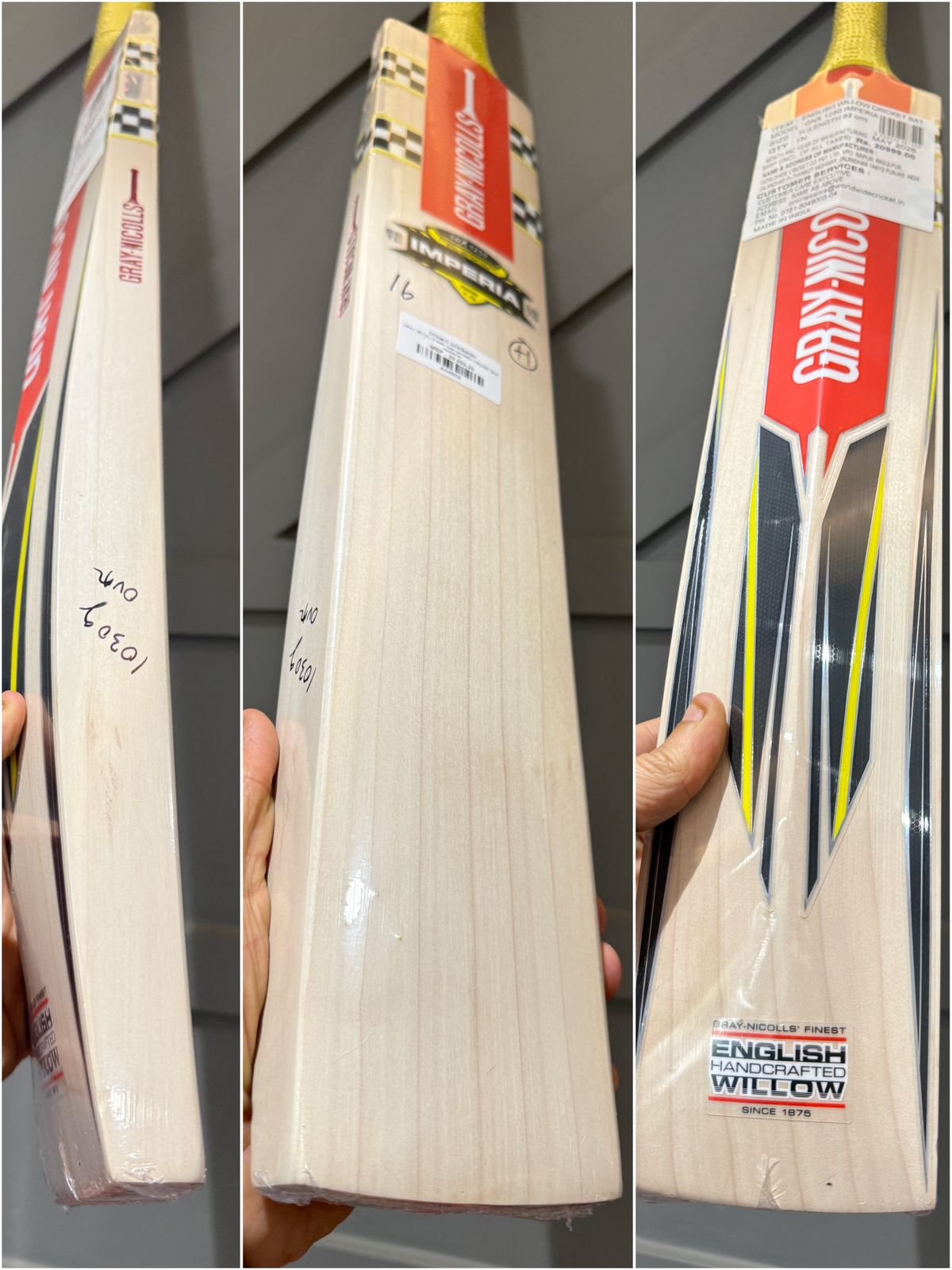 GRAY NICOLLS GNX 1250 IMPERIA CRICKET BAT HARROW