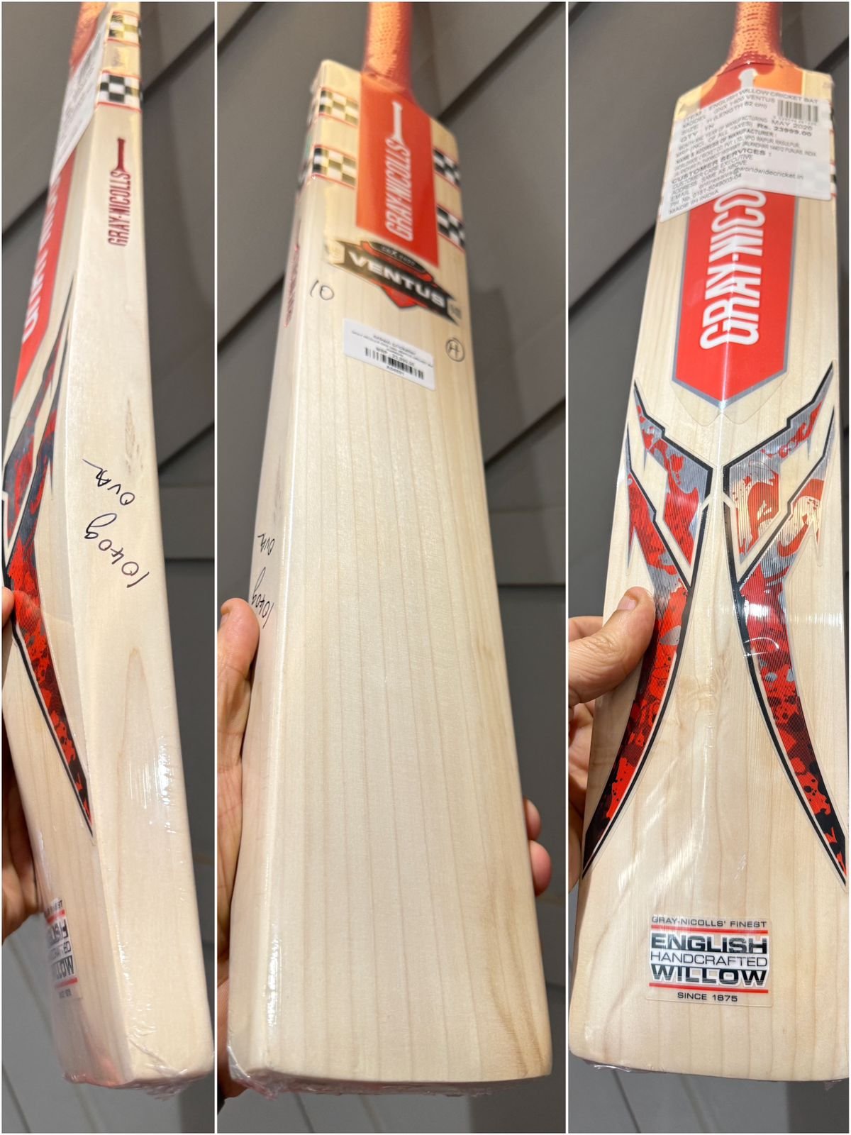 GRAY NICOLLS GNX 1400 VENTUS CRICKET BAT HARROW