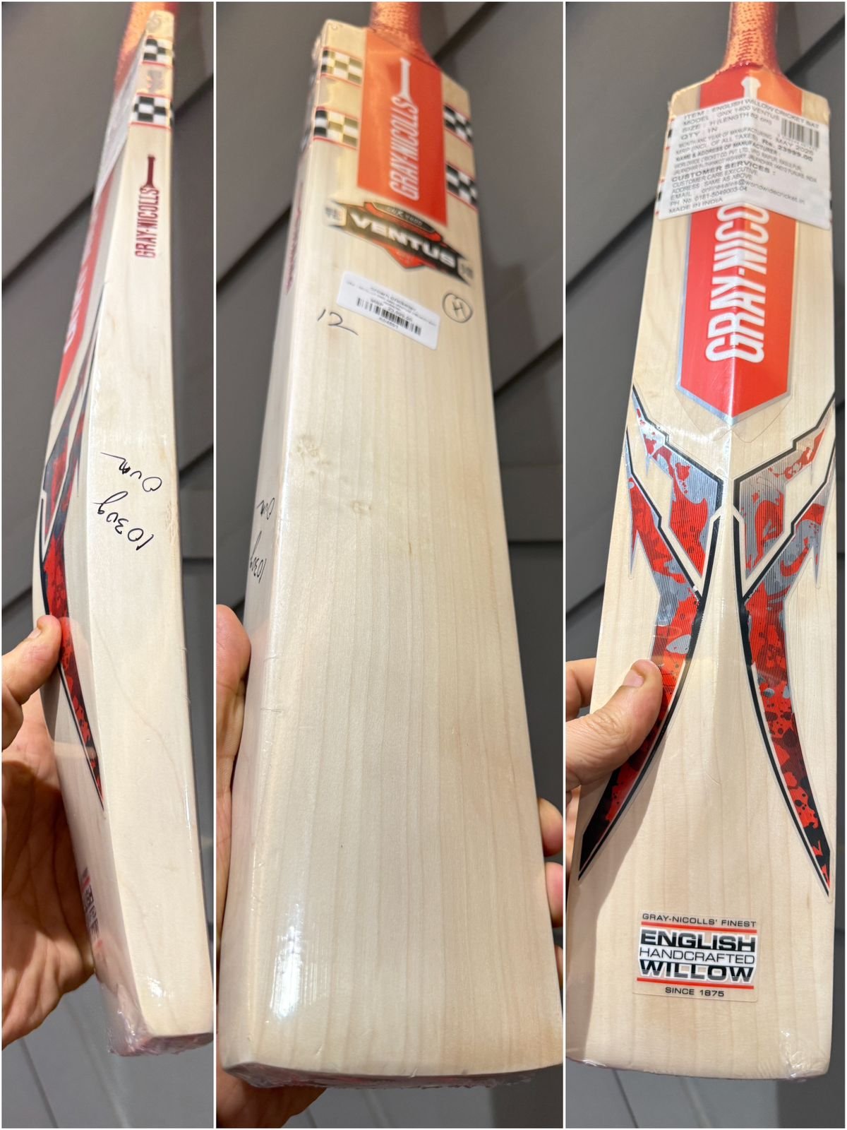 GRAY NICOLLS GNX 1400 VENTUS CRICKET BAT HARROW