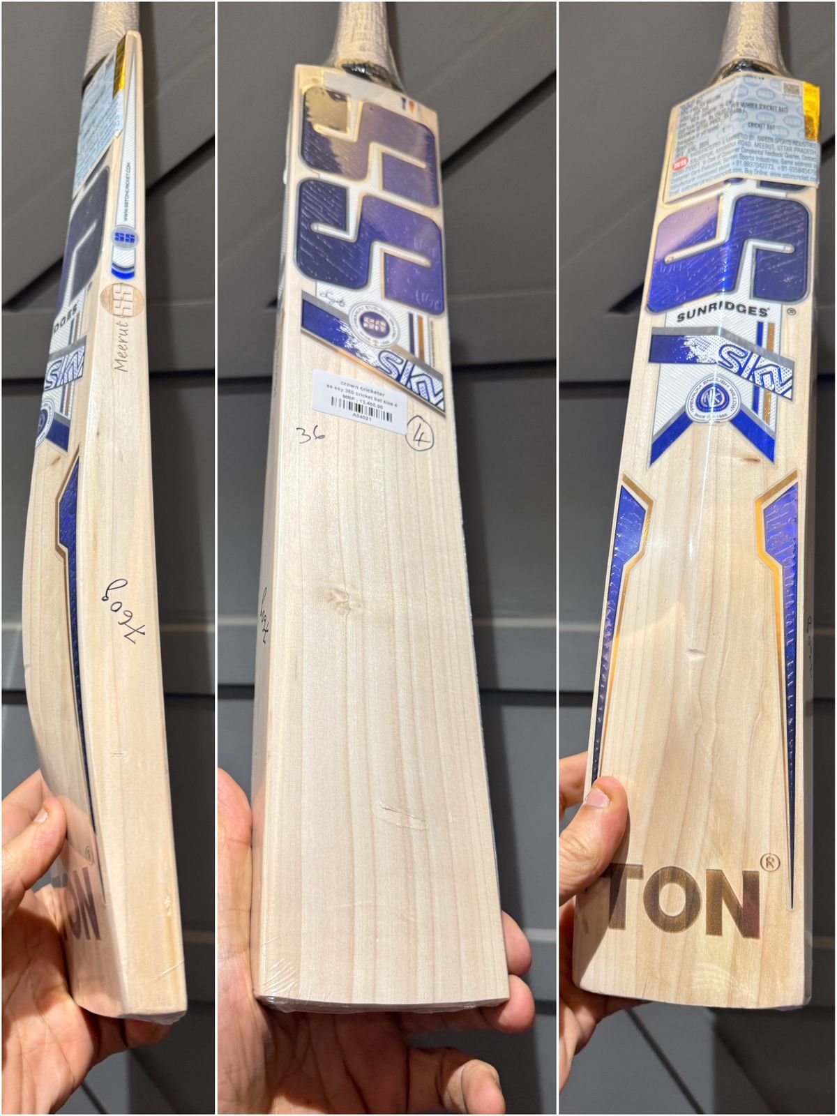 SS sky 360 cricket bat size 4