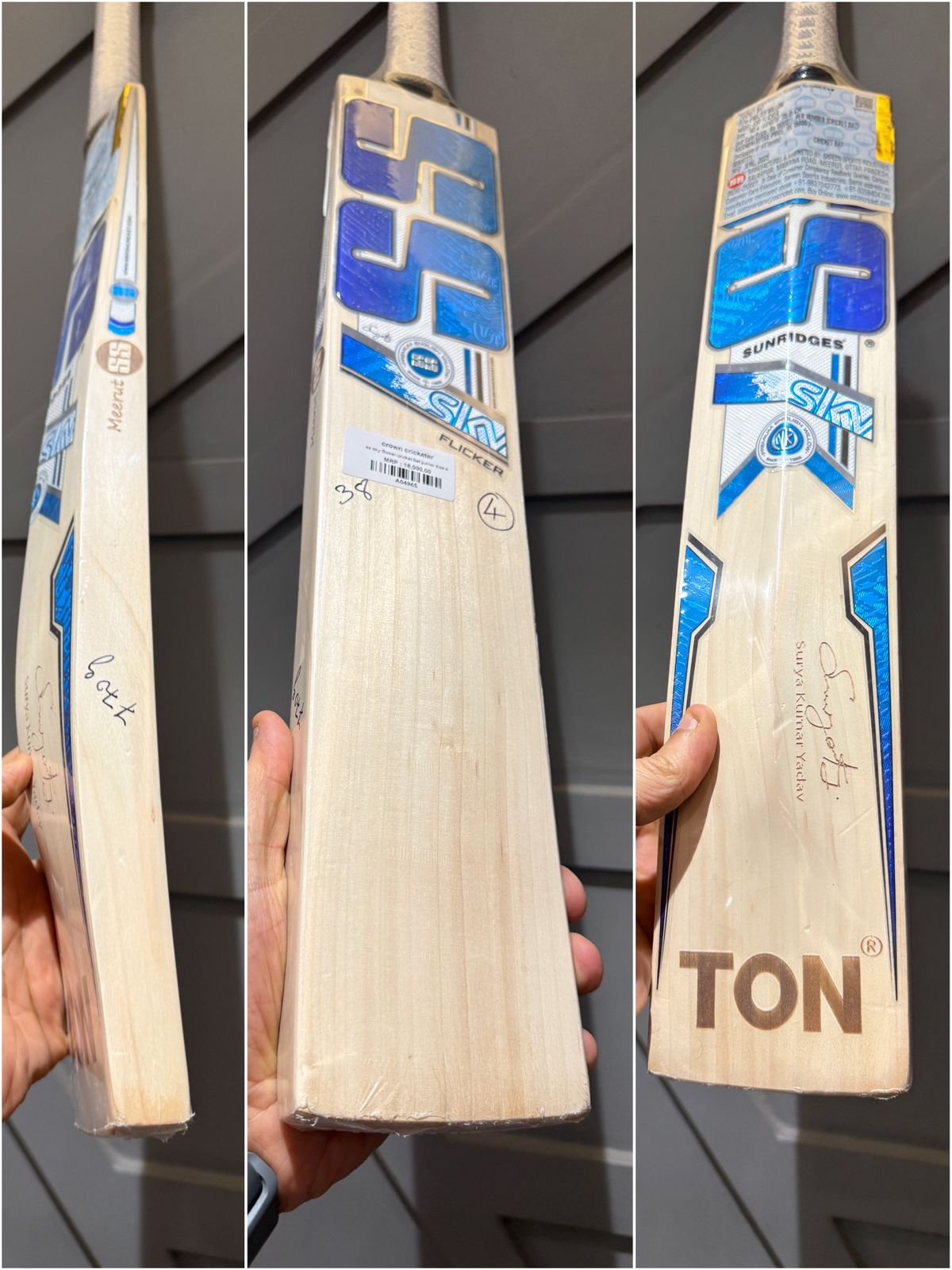 SS sky flicker cricket bat junior size 4
