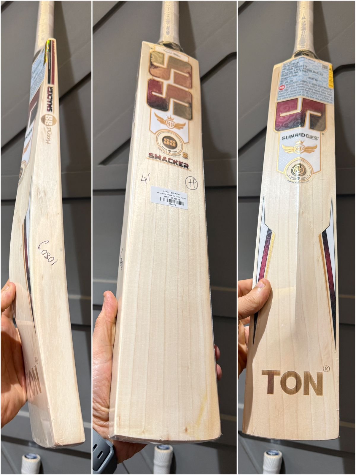 SS smacker cricket bat junior harrow