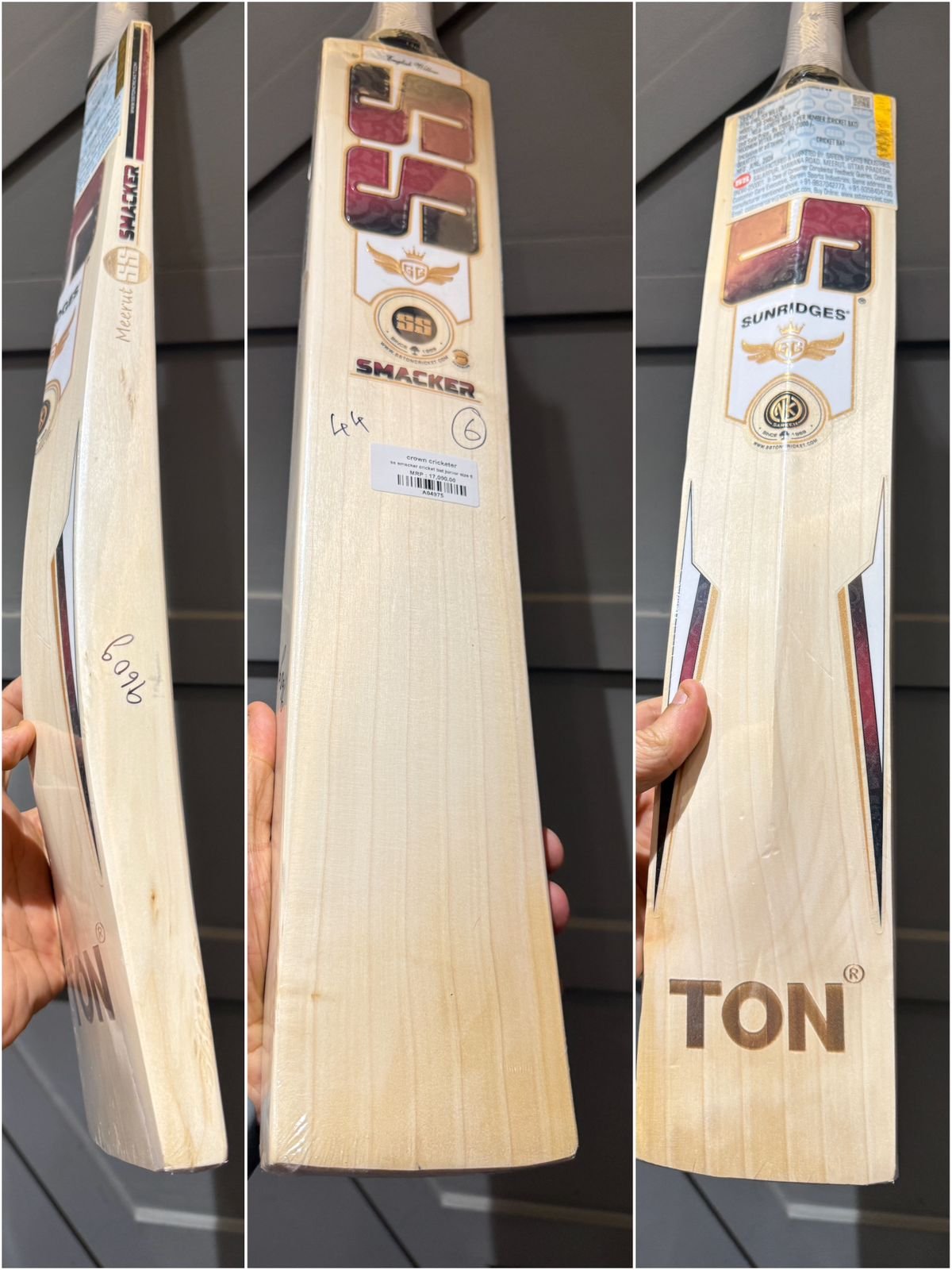SS smacker cricket bat junior size 6