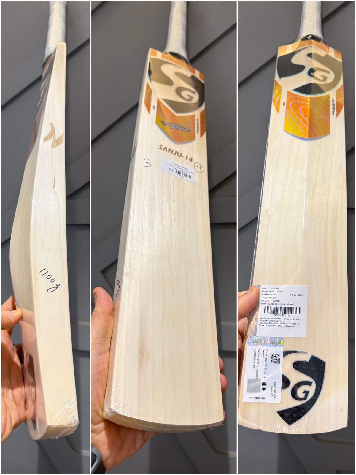 Sg Sanju 14 cricket bat Harrow