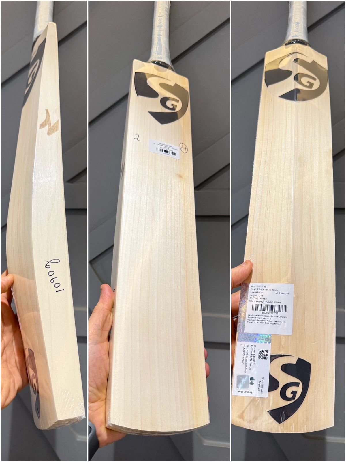 Sg sai sudarshan cricket bat Harrow