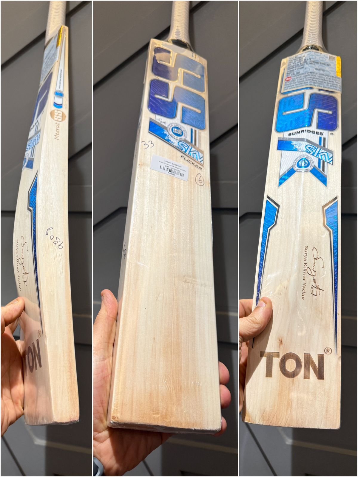 SS sky flicker cricket bat junior size 6