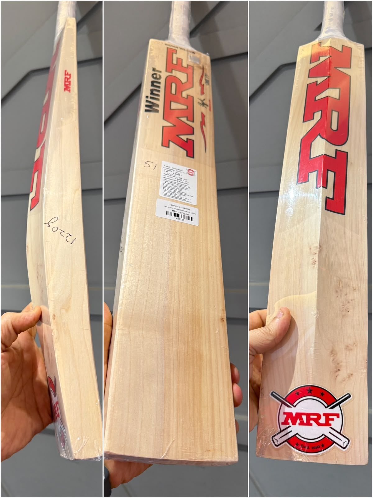 MRF Winner Cricket Bat Kashmir Willow