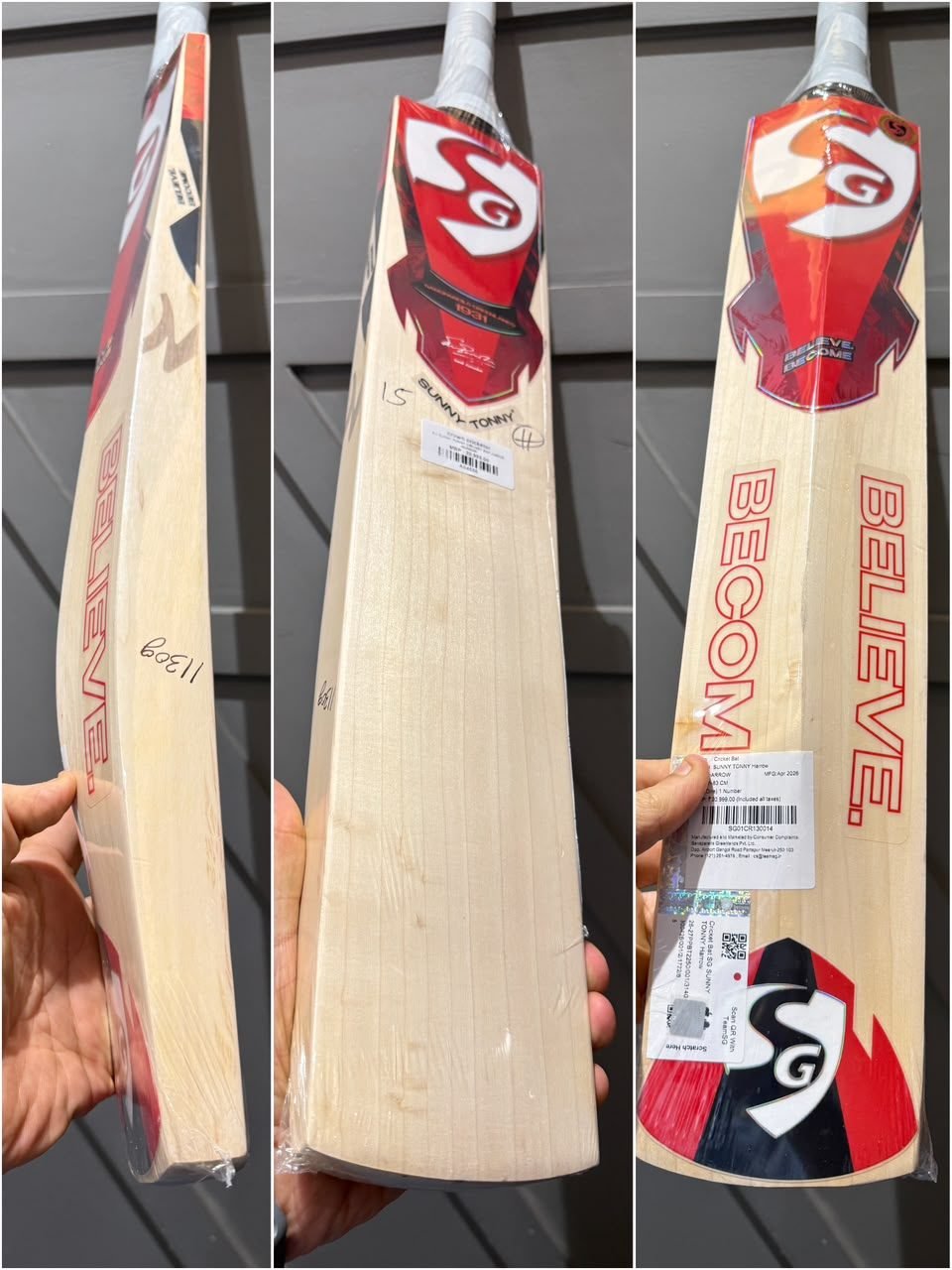 SG SUNNY TONNY CRICKET BAT HARROW