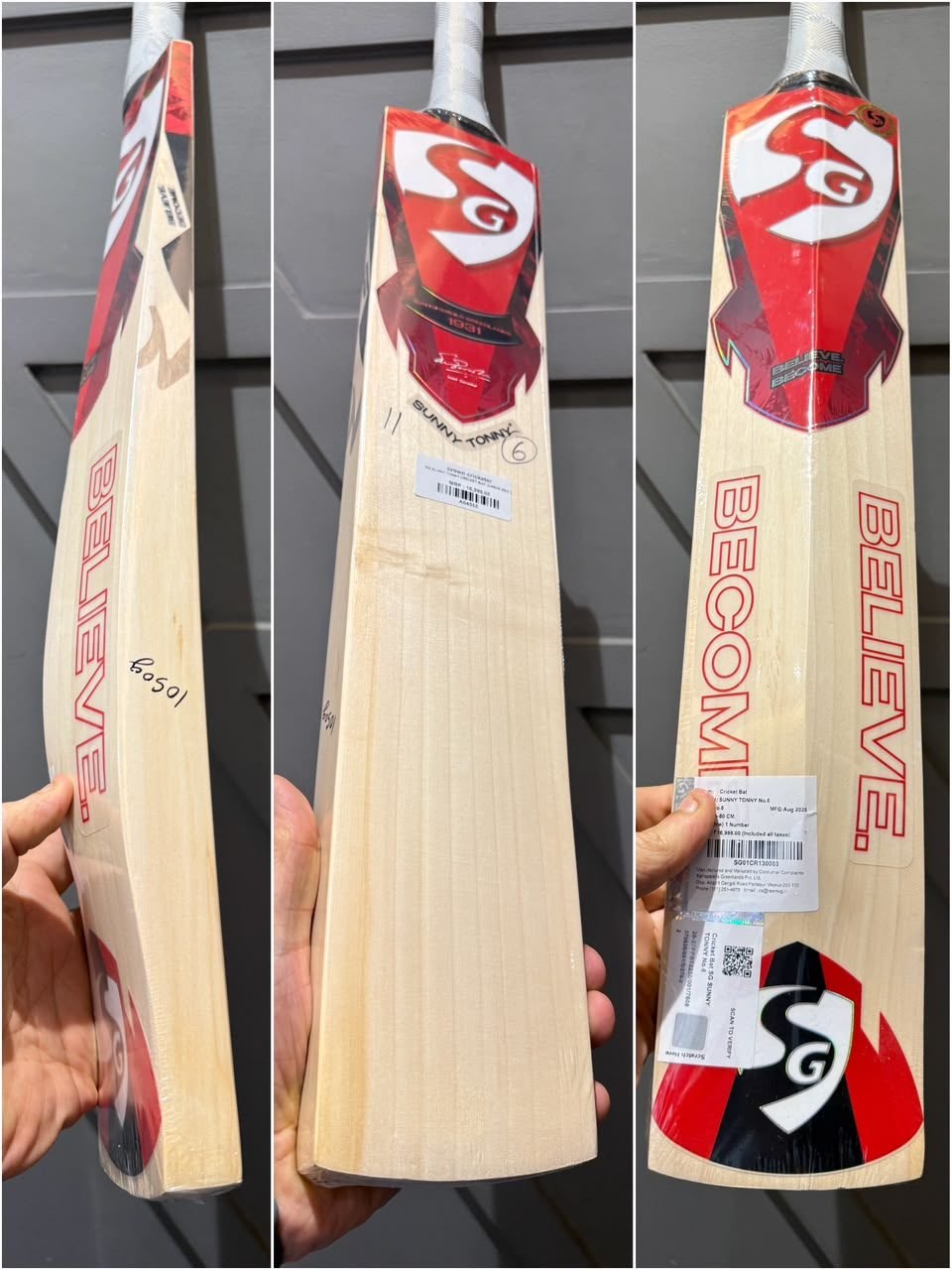 SG SUNNY TONNY CRICKET BAT SIZE 6