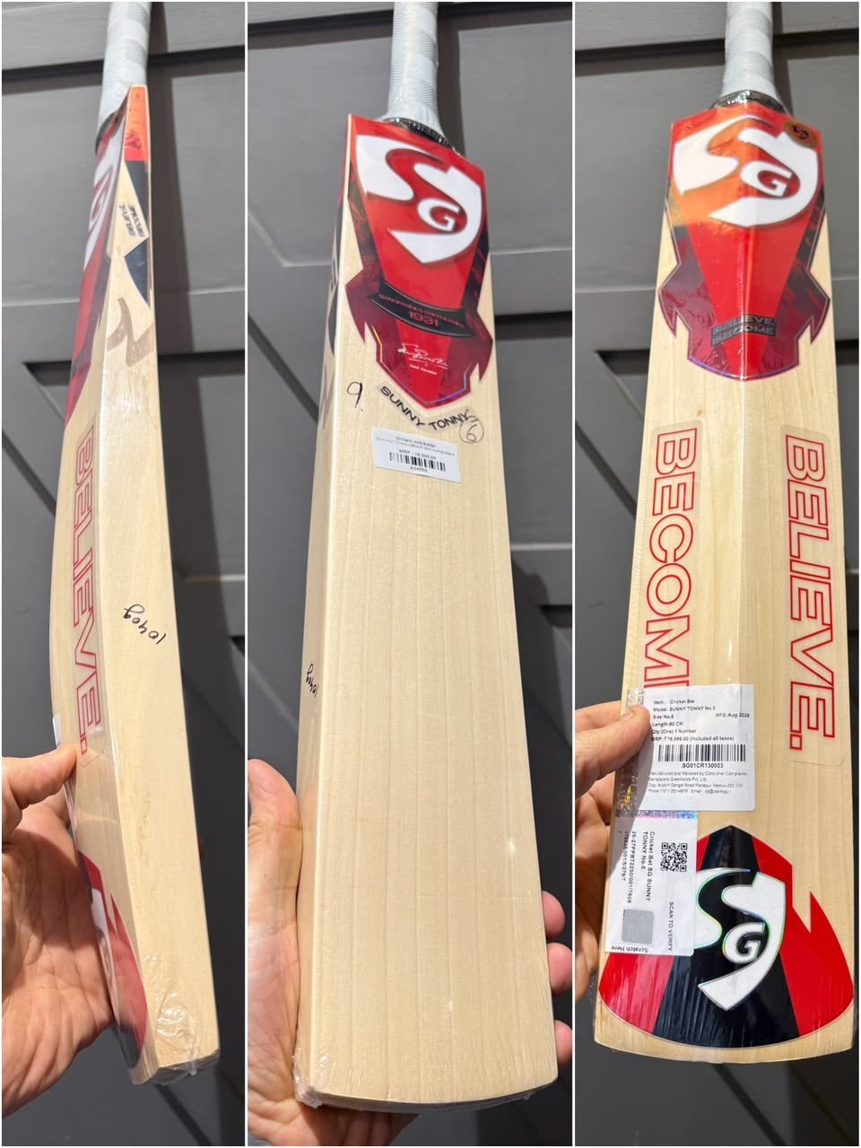 SG SUNNY TONNY CRICKET BAT SIZE 6