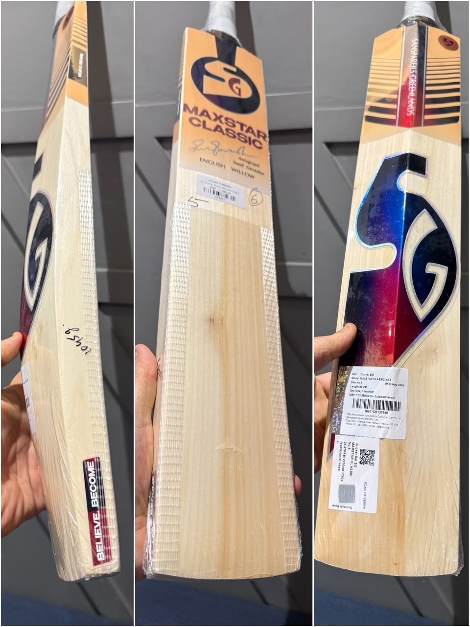 Sg Maxstar Classic Bat size 6