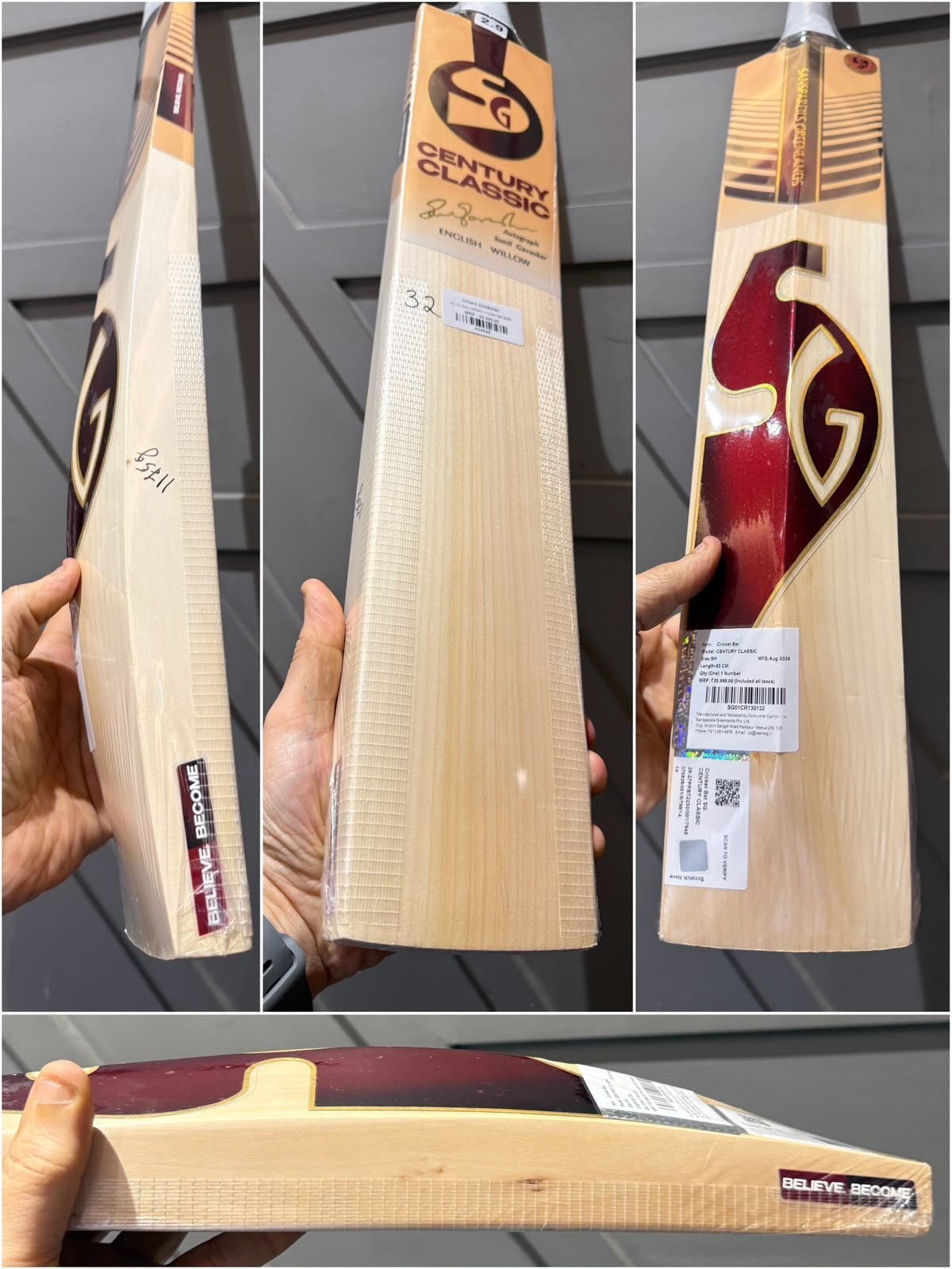 Sg century classic cricket bat 2026