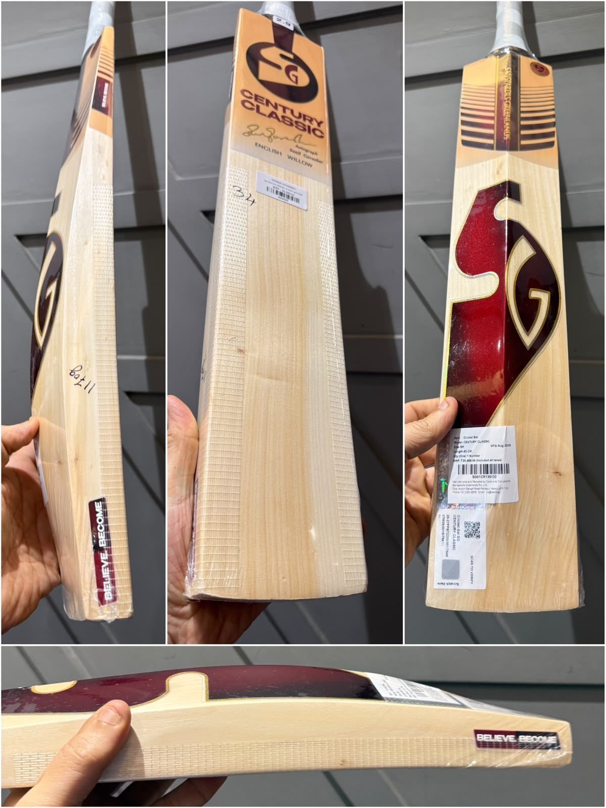Sg century classic cricket bat 2026