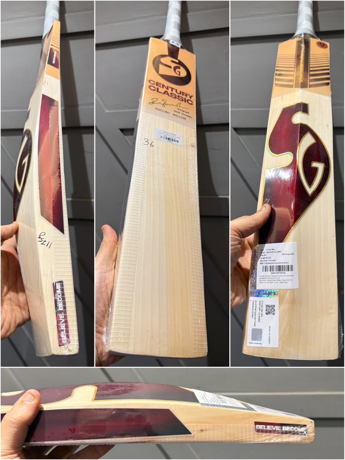 Sg century classic cricket bat 2026