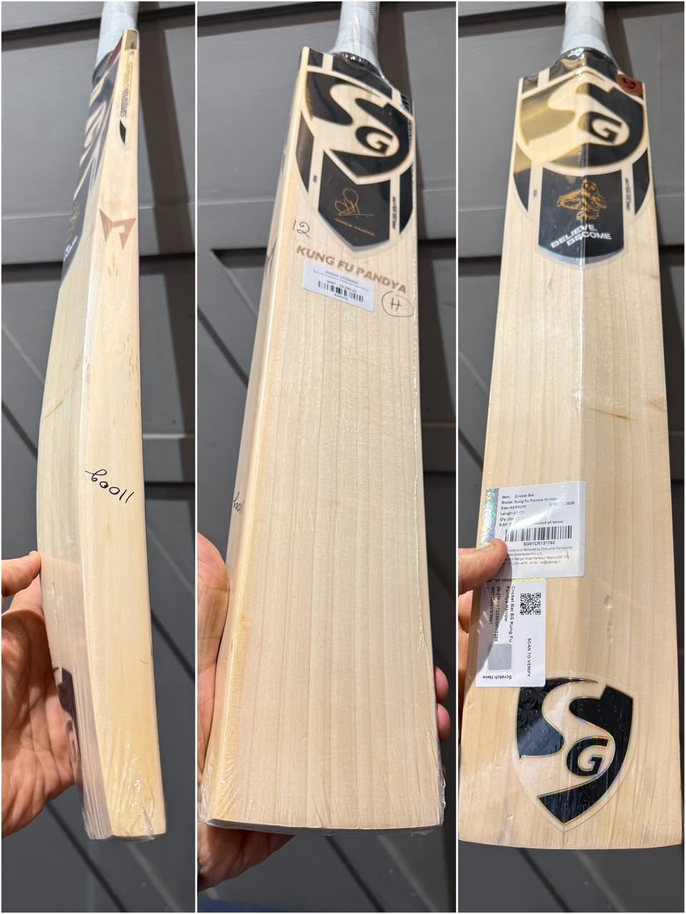Sg kung fu pandya cricket bat harrow