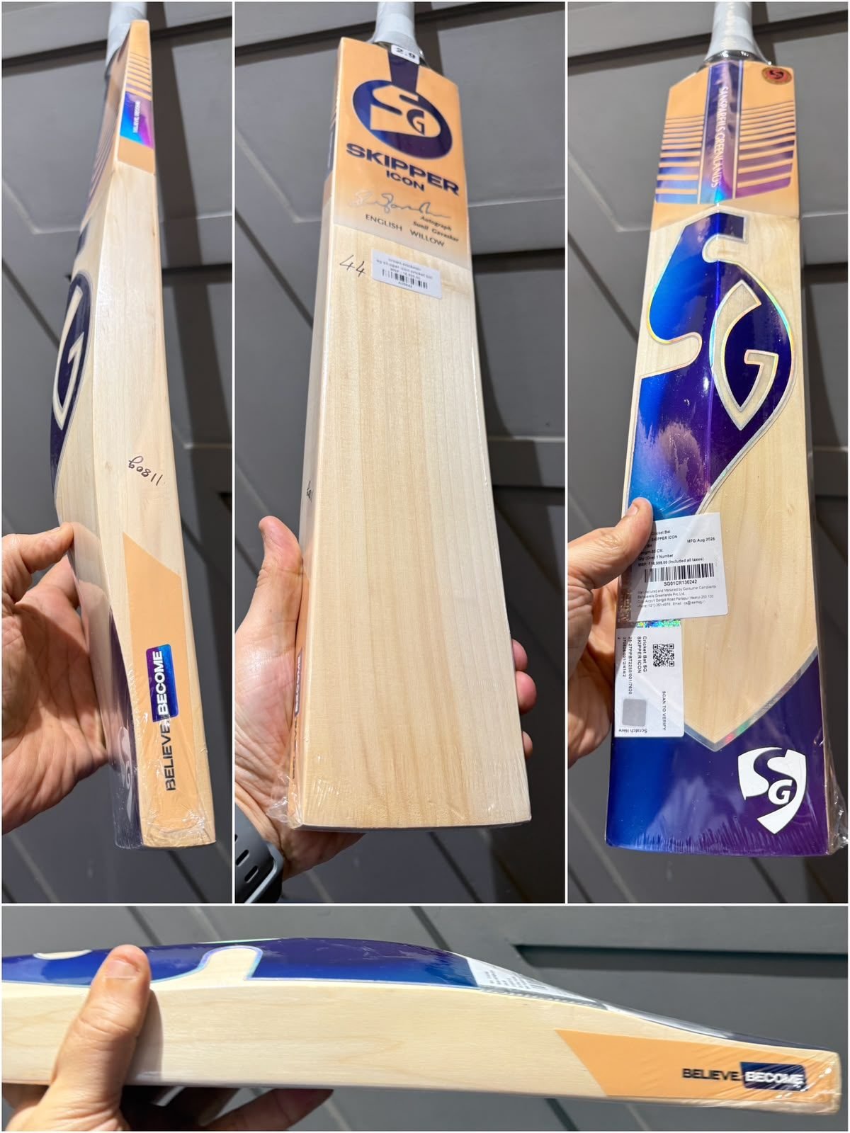 Sg skipper icon cricket bat