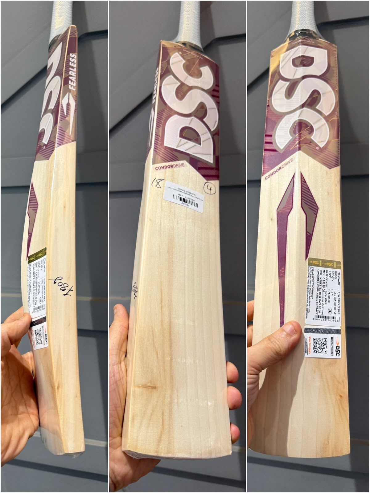 Dsc condor drive cricket bat size 4