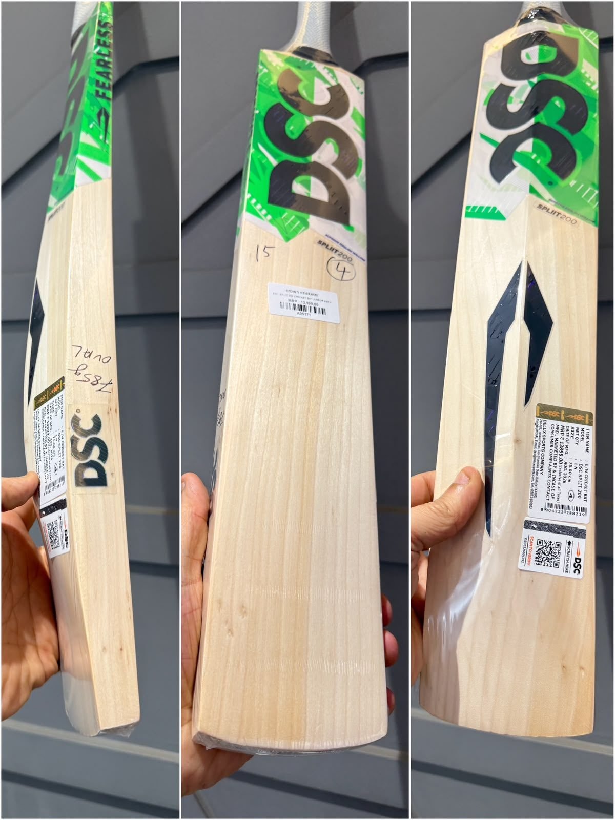 Dsc split 200 cricket bat size 4