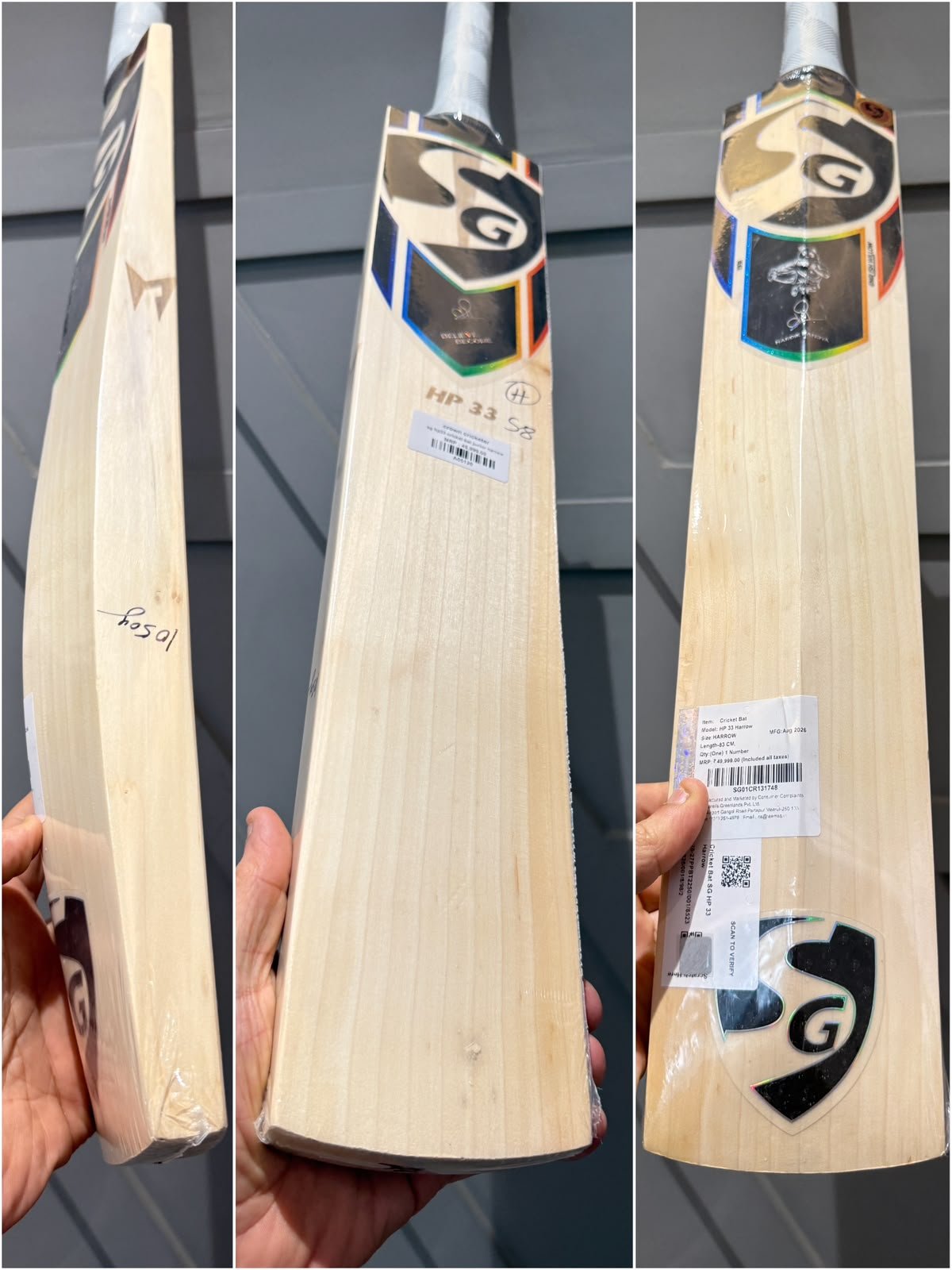 SG HP 33 Harrow Cricket Bat