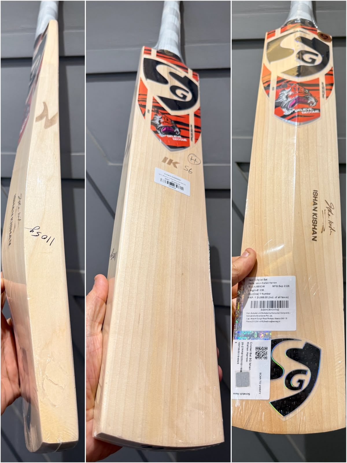 SG Ishan Kishan Harrow Cricket Bat