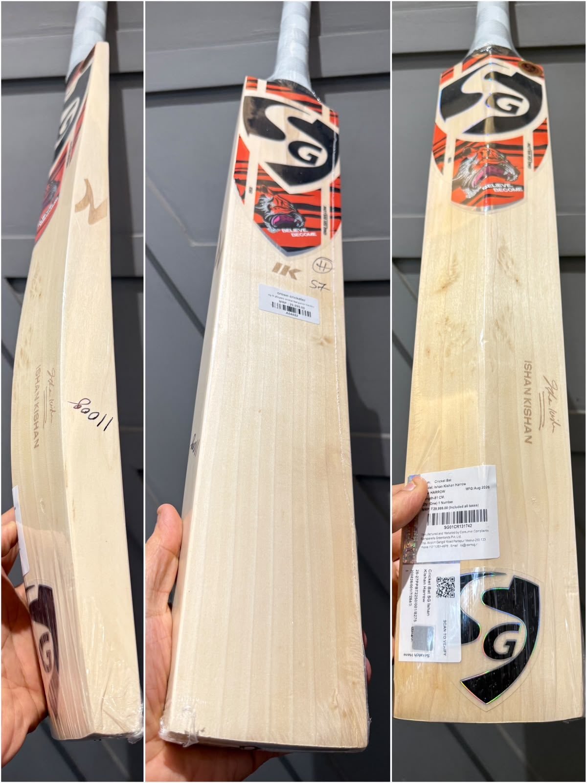 SG Ishan Kishan Harrow Cricket Bat