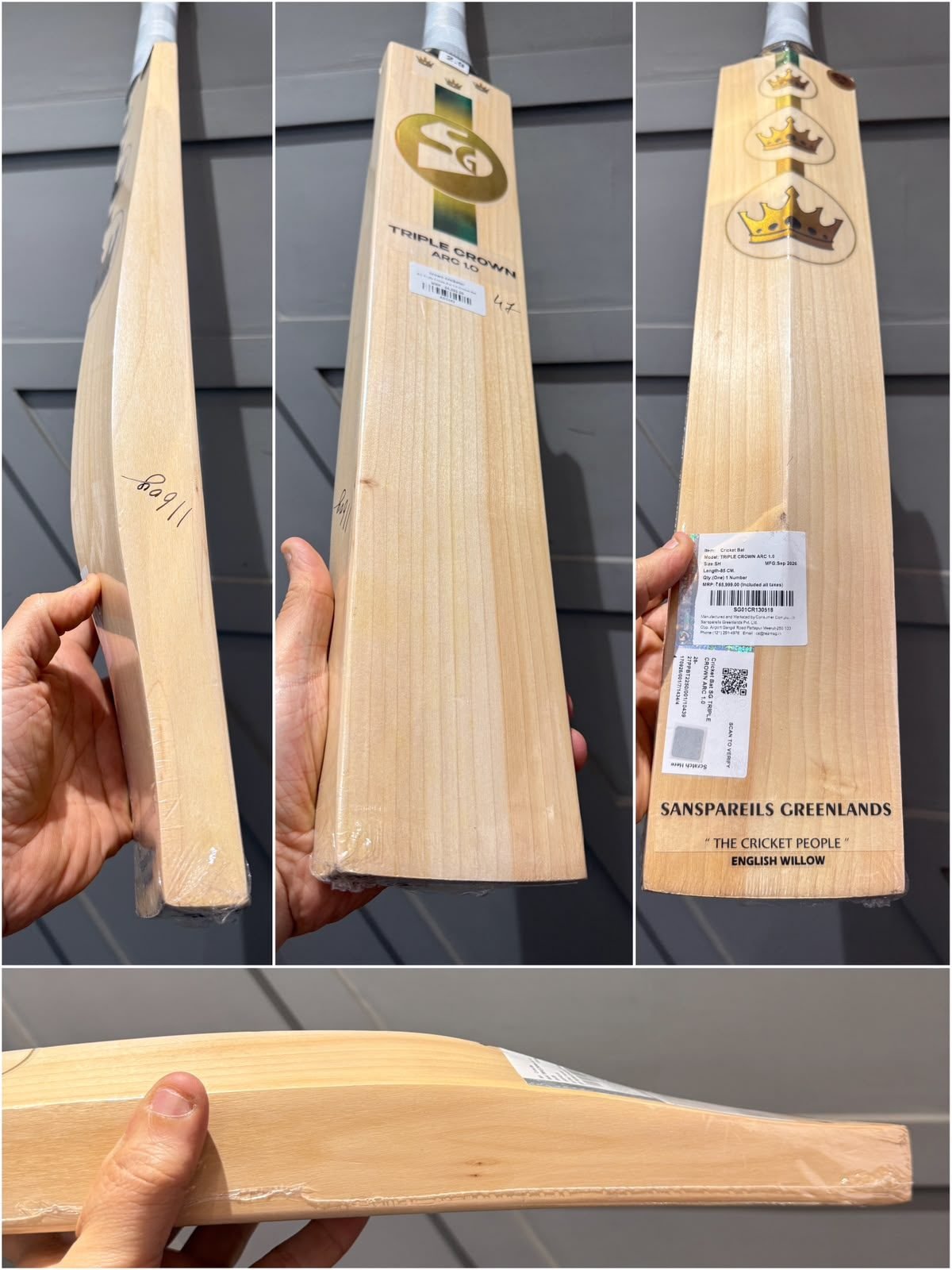 SG Triple Crown Arc 1.0 Cricket Bat