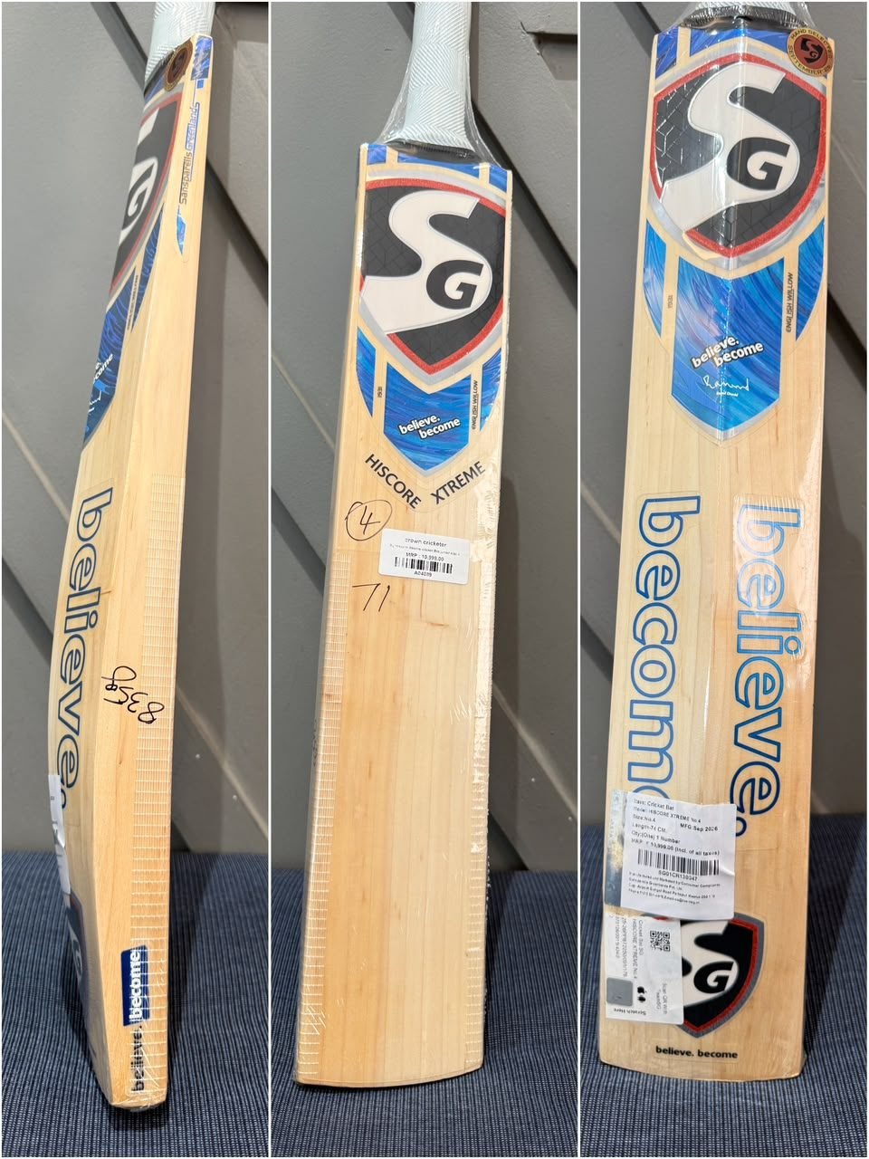 SG Hiscore Xtreme Junior Size 4 Cricket Bat