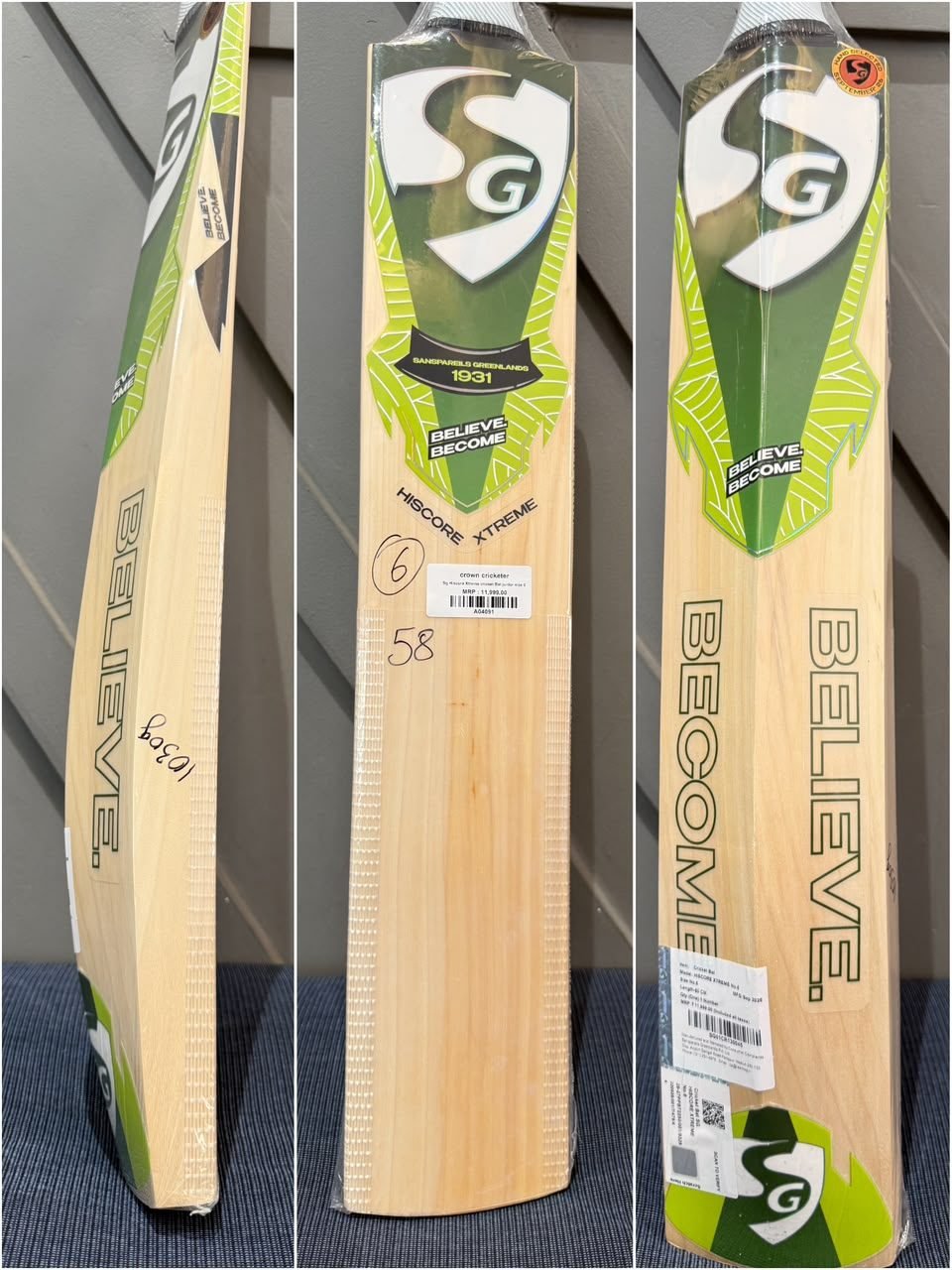 SG Hiscore Xtreme Junior Size 6 Cricket Bat