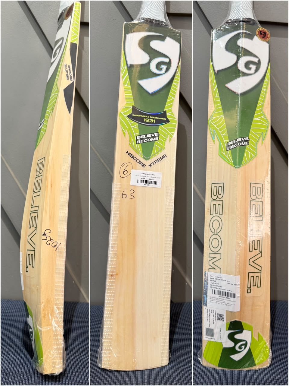 SG Hiscore Xtreme Junior Size 6 Cricket Bat