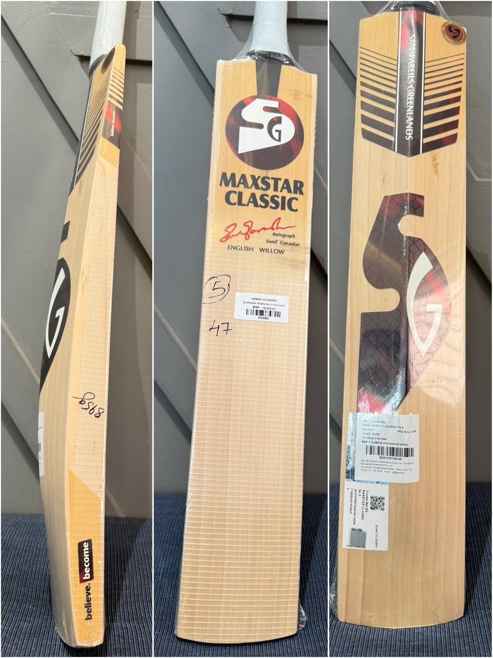 SG Maxstar Classic Junior Size 5 Cricket Bat