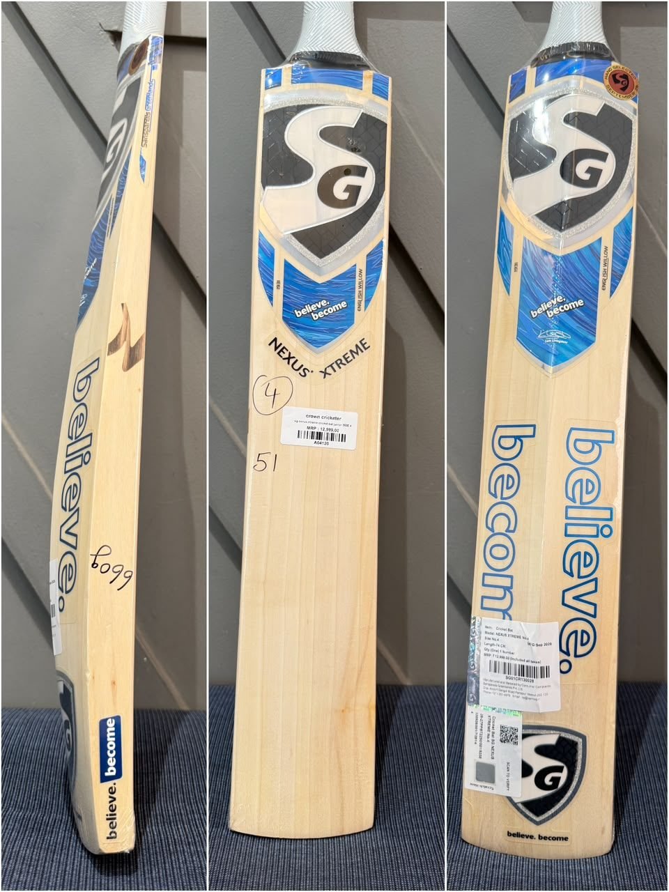 SG Nexus Xtreme Junior Size 4 Cricket Bat