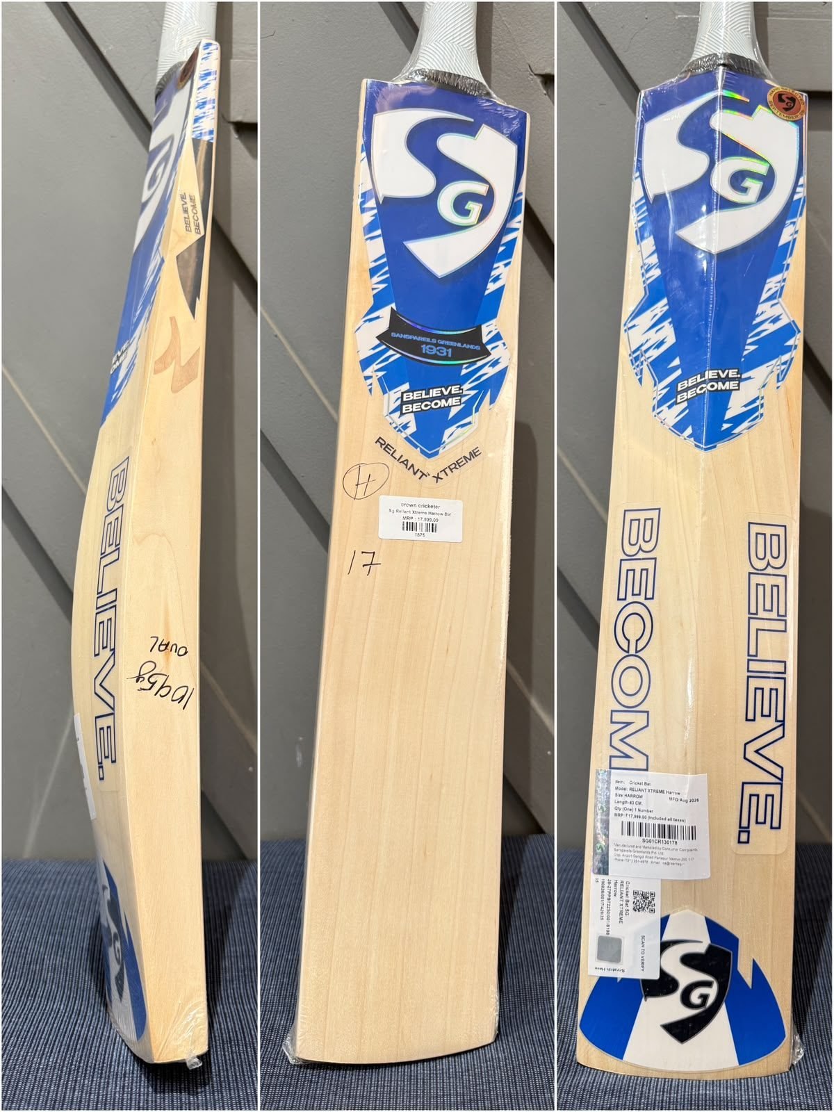SG Reliant Xtreme Harrow Cricket Bat