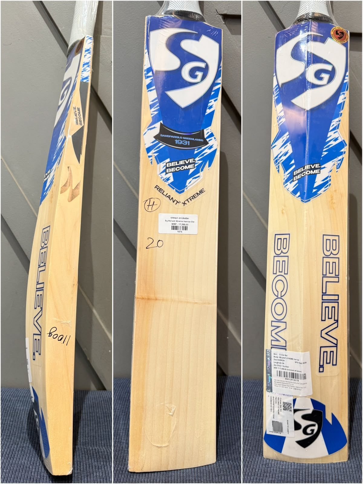SG Reliant Xtreme Harrow Cricket Bat