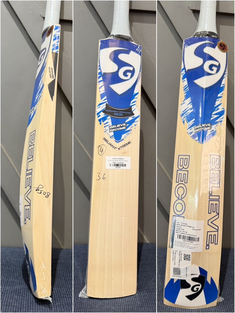SG Reliant Xtreme Size 4 Cricket Bat