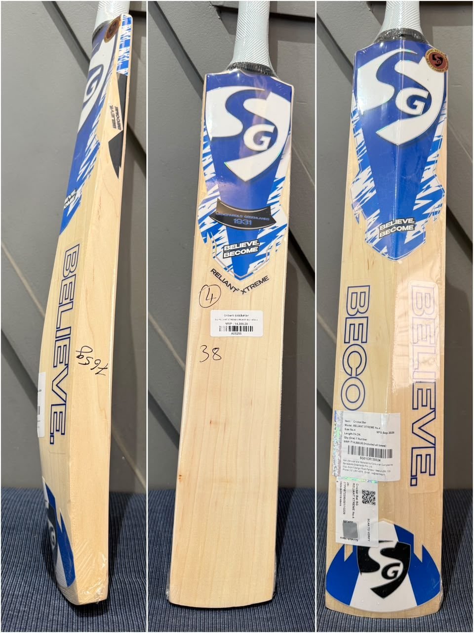 SG Reliant Xtreme Size 4 Cricket Bat
