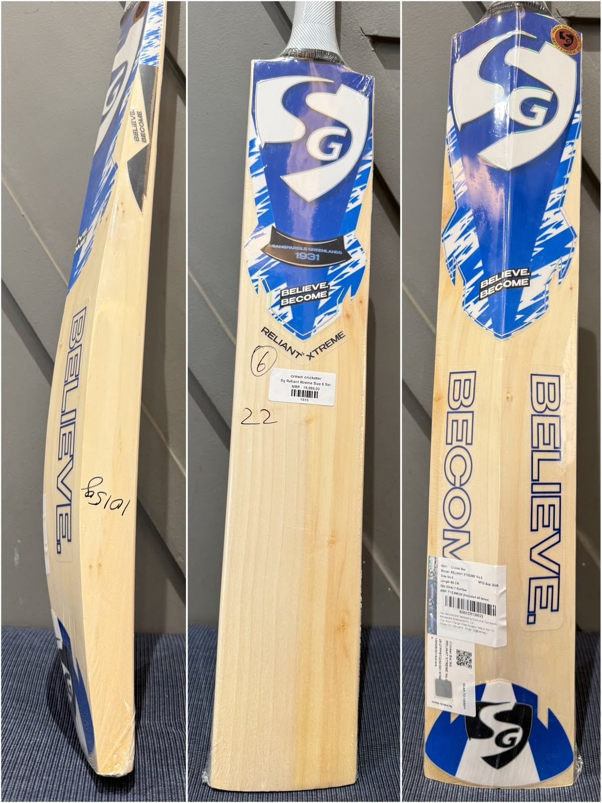 SG Reliant Xtreme Size 6 Cricket Bat