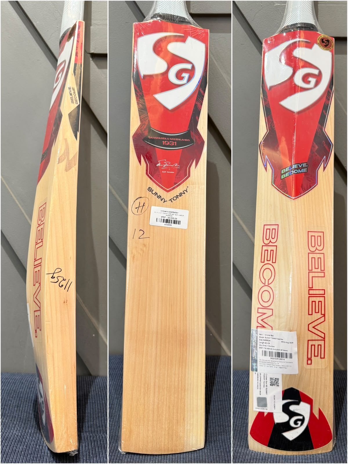 SG Sunny Tonny Junior Harrow Cricket Bat
