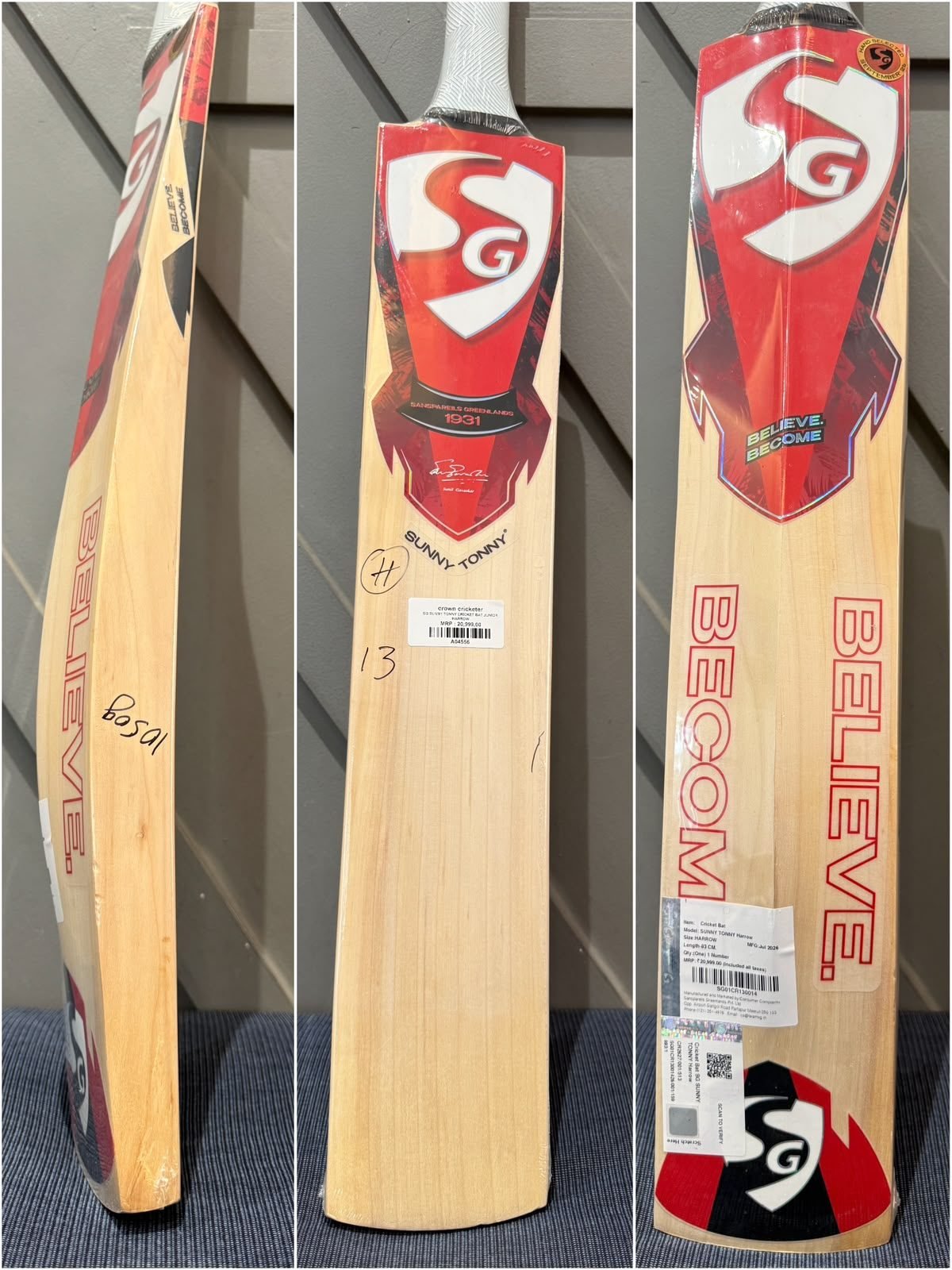SG Sunny Tonny Junior Harrow Cricket Bat