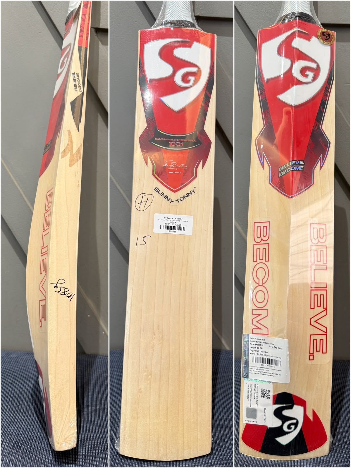 SG Sunny Tonny Junior Harrow Cricket Bat