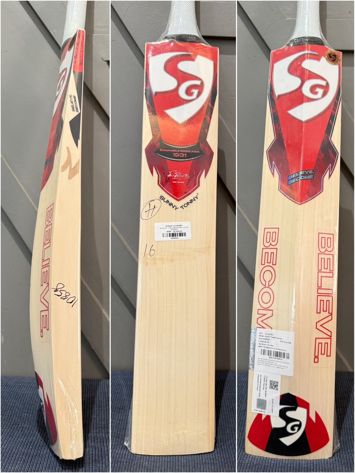 SG Sunny Tonny Junior Harrow Cricket Bat