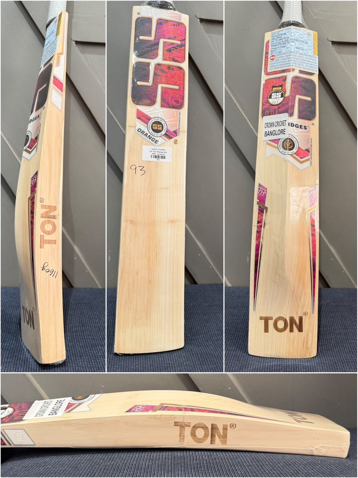 SS Ton Orange Cricket Bat